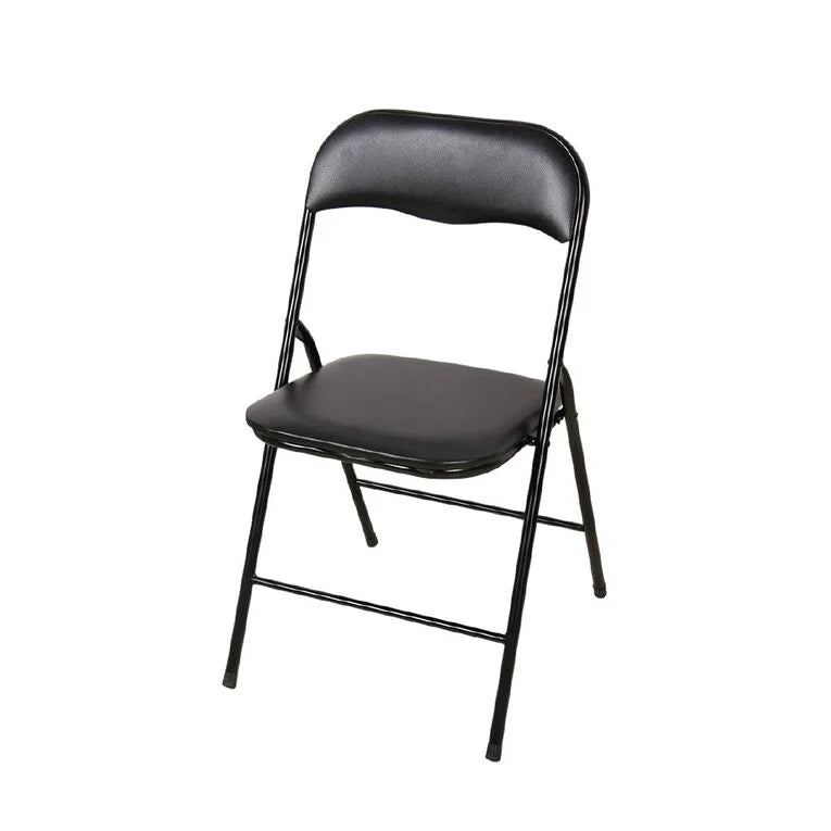 Padded Black Folding Chair